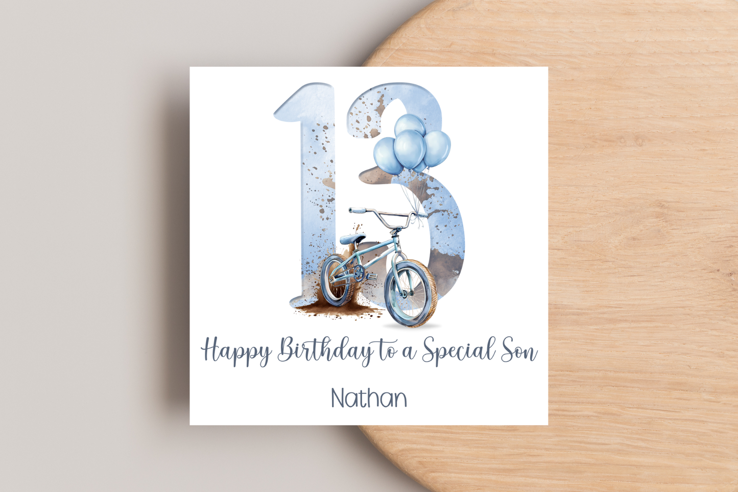 Personalised BMX Birthday Card