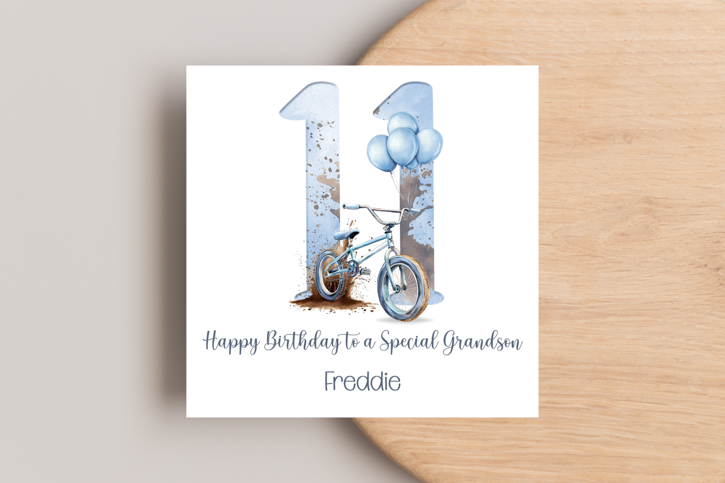 Personalised BMX Birthday Card
