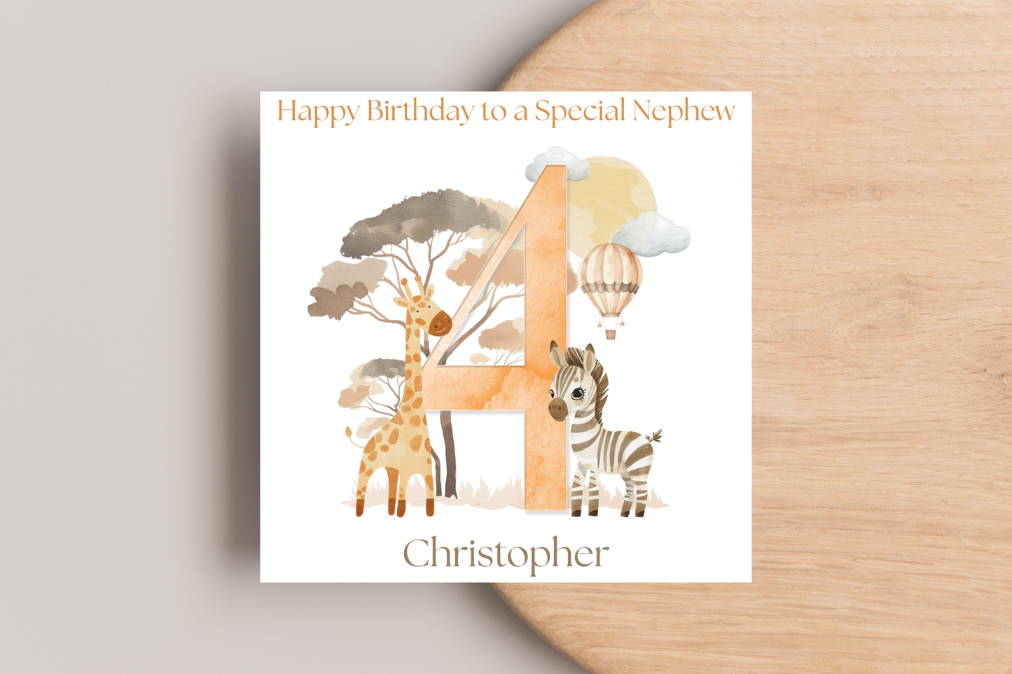 Personalised Safari Birthday Card