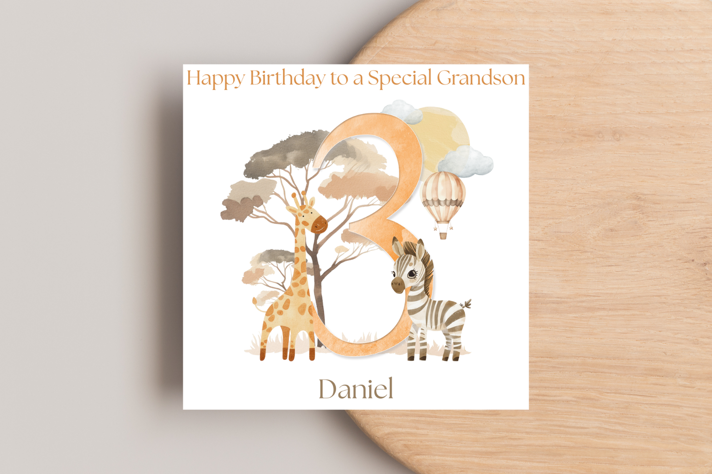 Personalised Safari Birthday Card