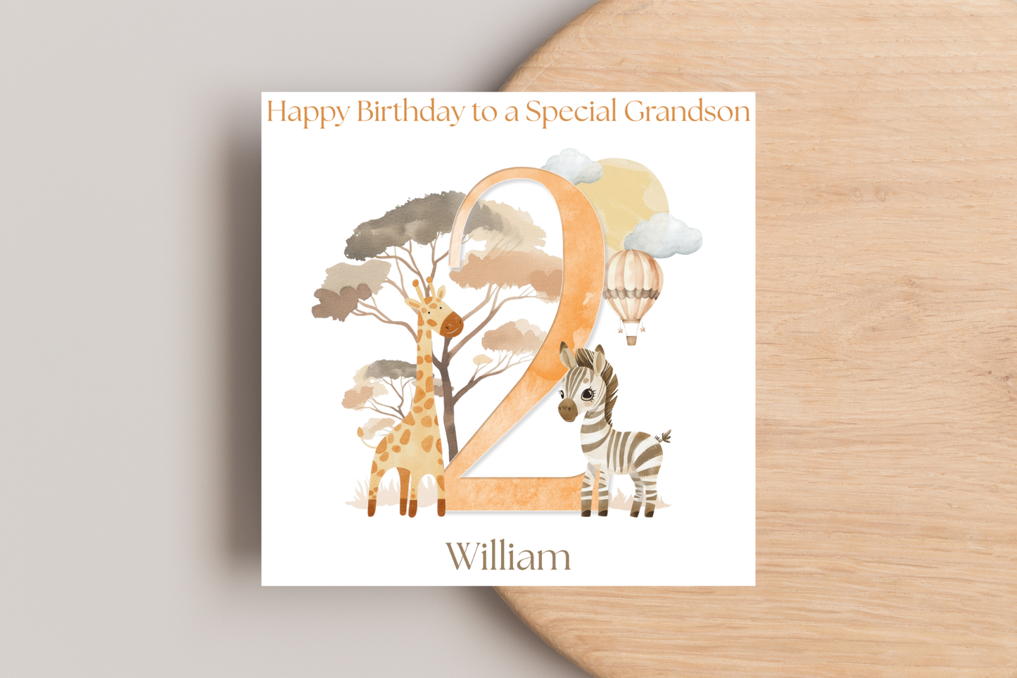 Personalised Safari Birthday Card