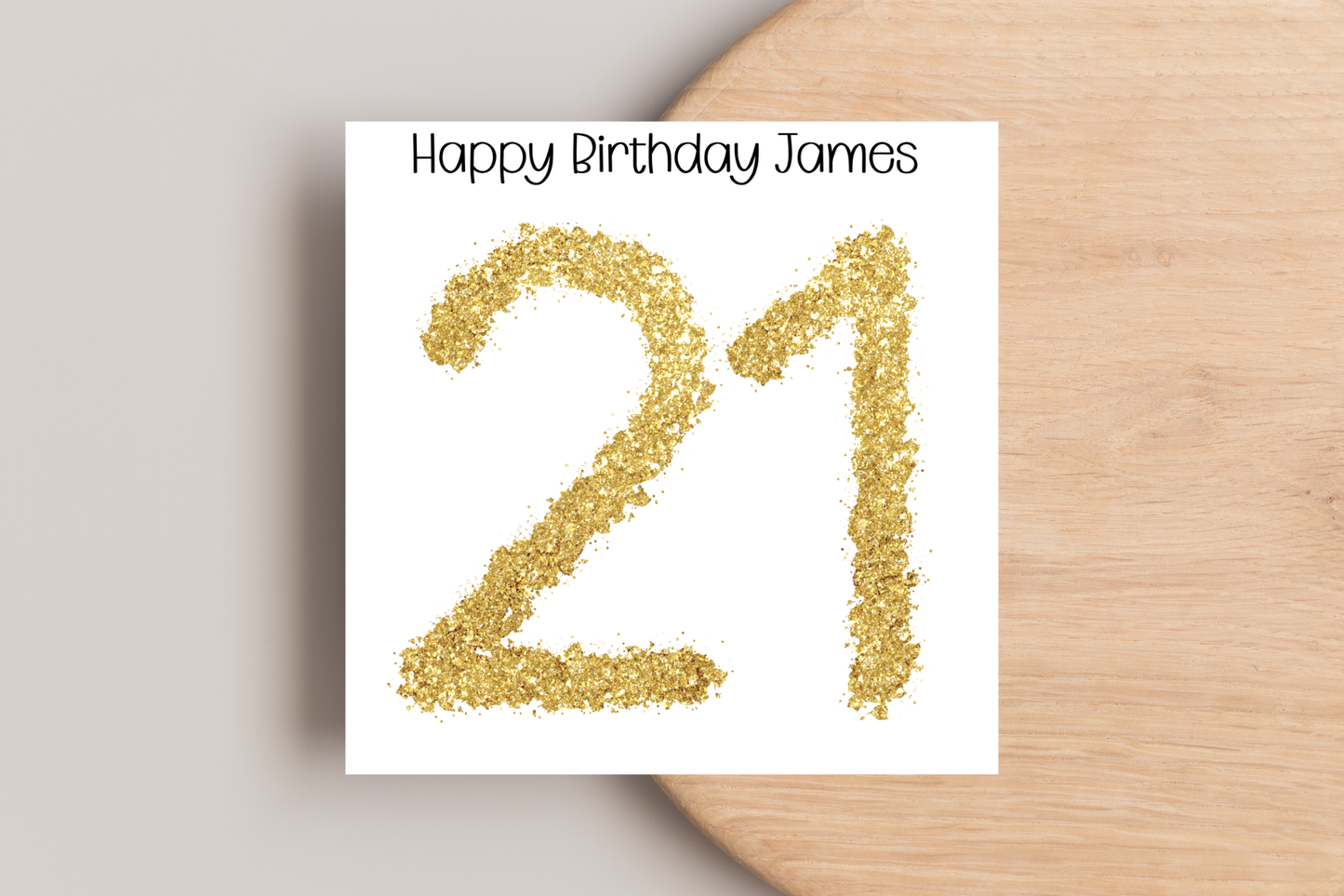 Personalised 21st Gold Birthday Card