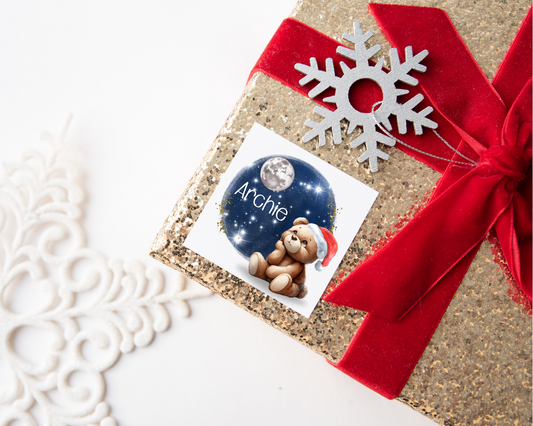 Personalised Teddy Bear Christmas Present Labels