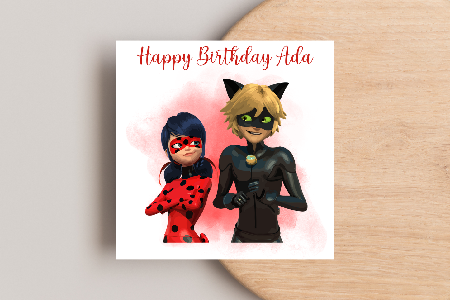 Personalised miraculous ladybug Birthday Card