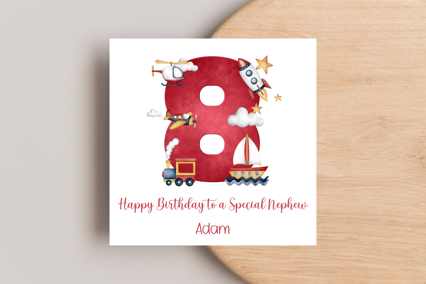 Personalised Transport Birthday Card