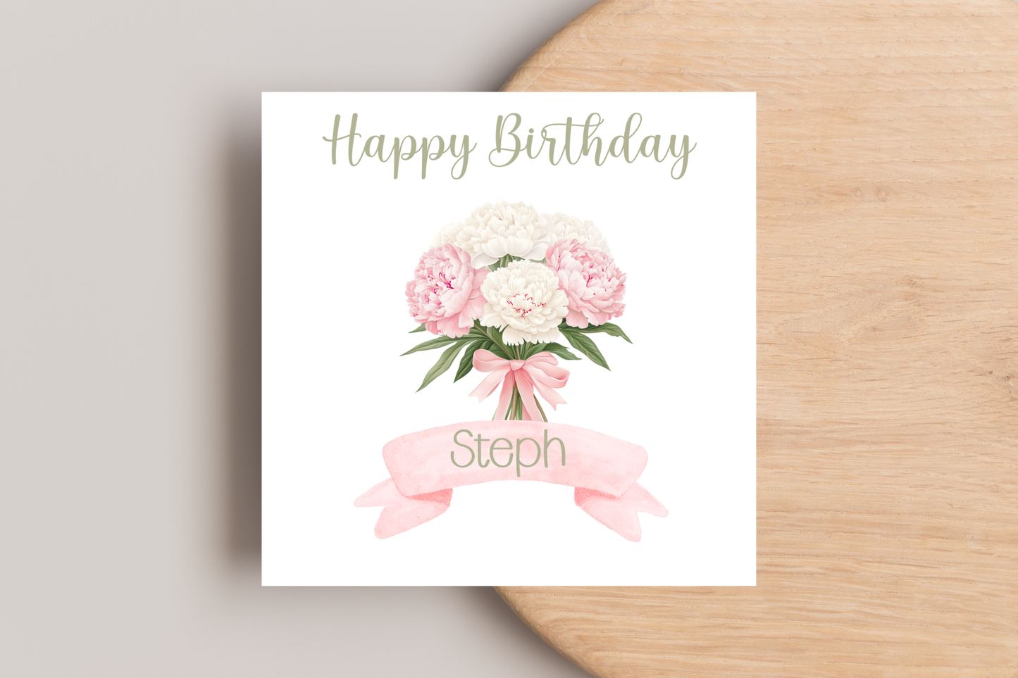 Personalised Bunch of Flowers Birthday Card