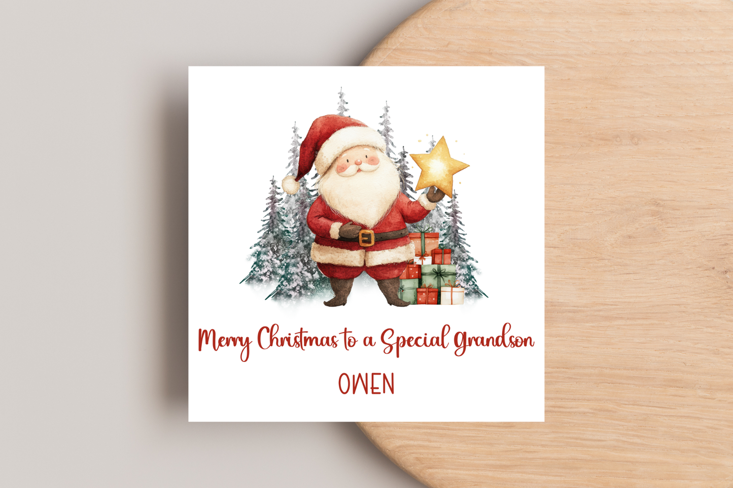 Personalised Santa Christmas Card