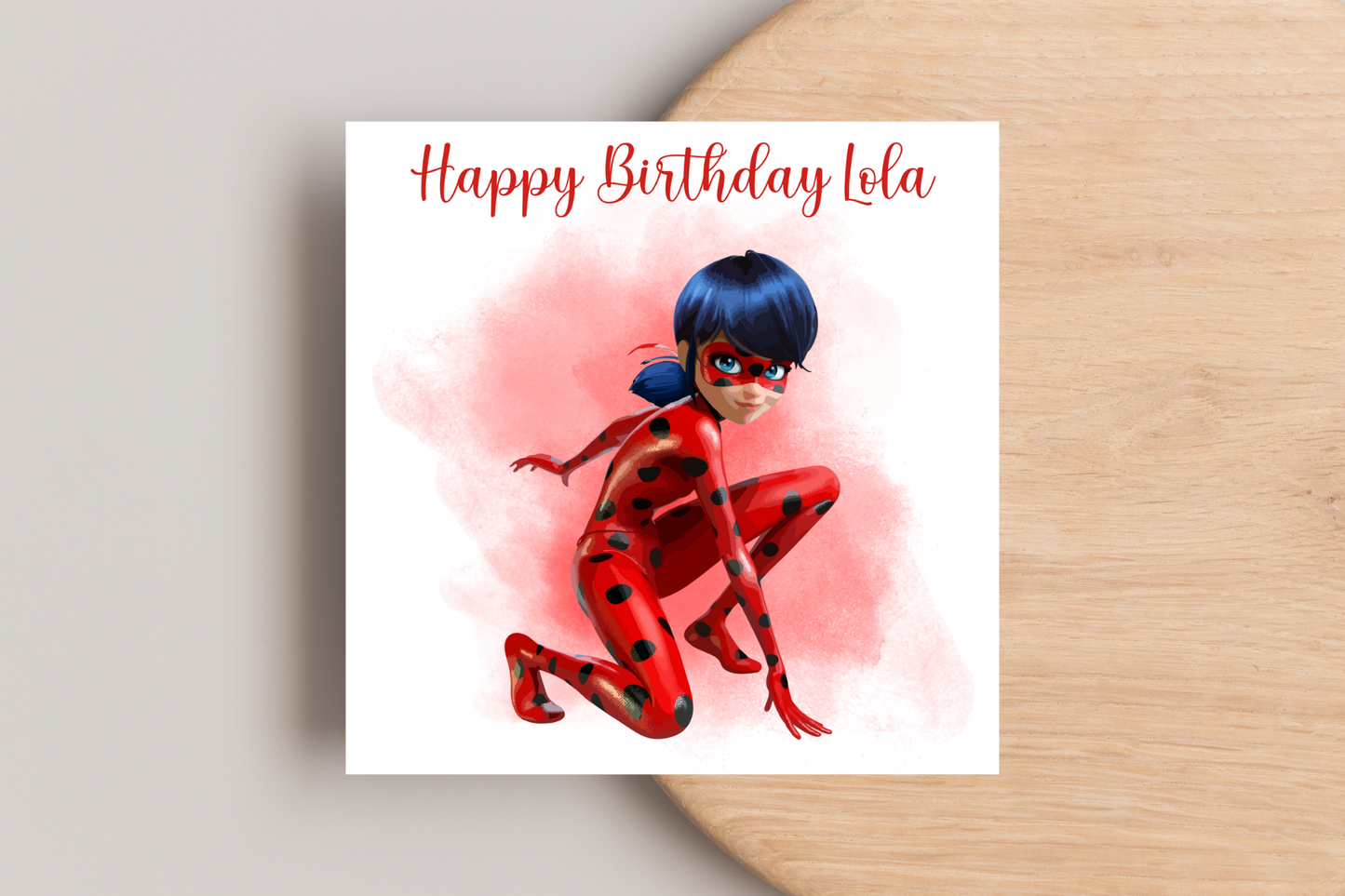 Personalised miraculous ladybug Birthday Card