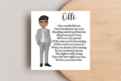 Personalised Prom Card for Son