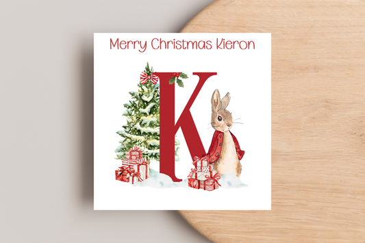 Personalised Peter Rabbit Christmas Card