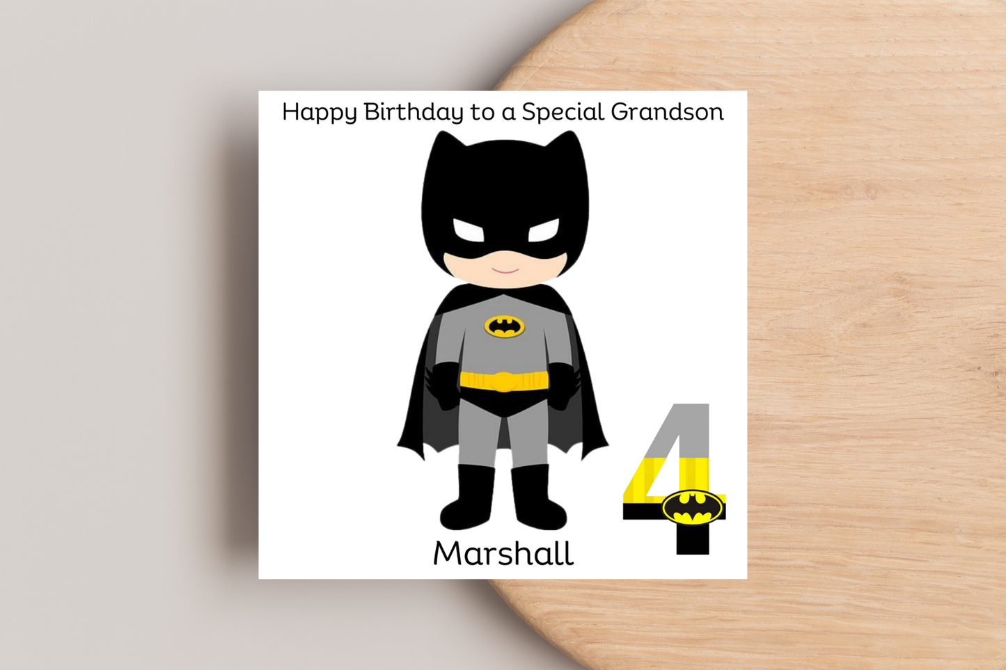 Personalised Batman Birthday Card