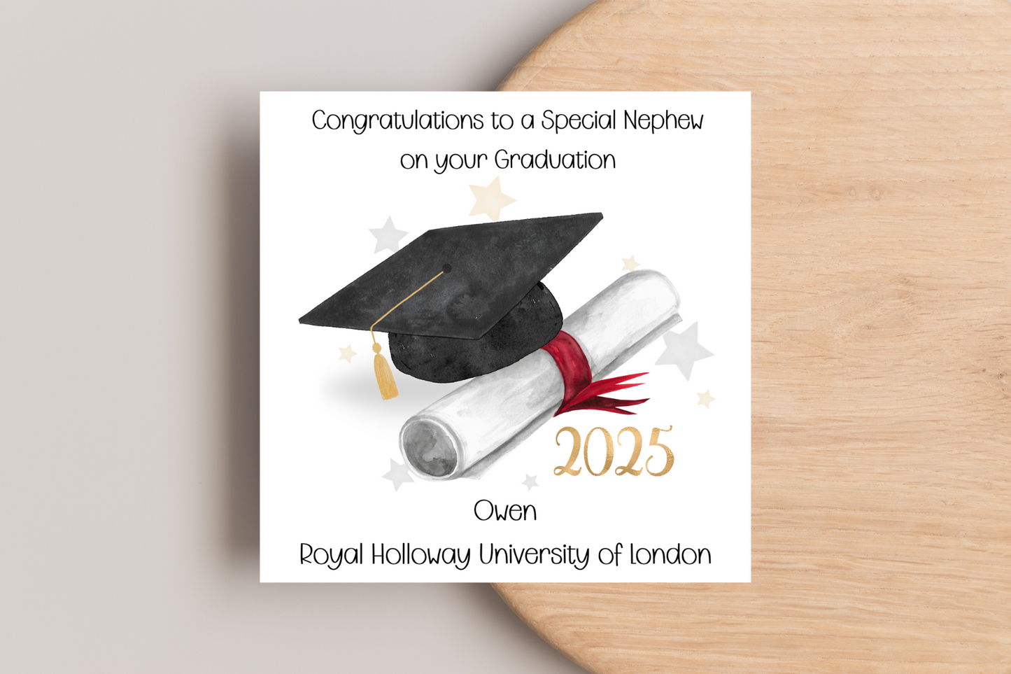 Personalised Congratulations Graduation Card 2025