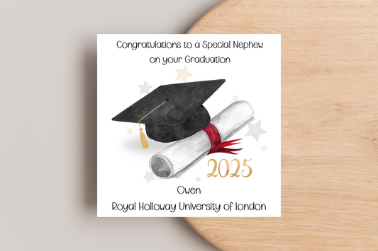 Personalised Congratulations Graduation Card 2025