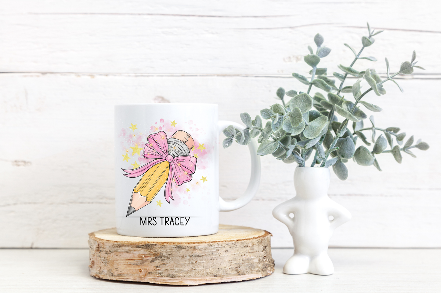 Personalised Pencil Teacher Mug