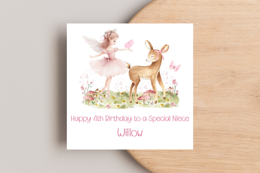 Personalised Fairy Birthday Card