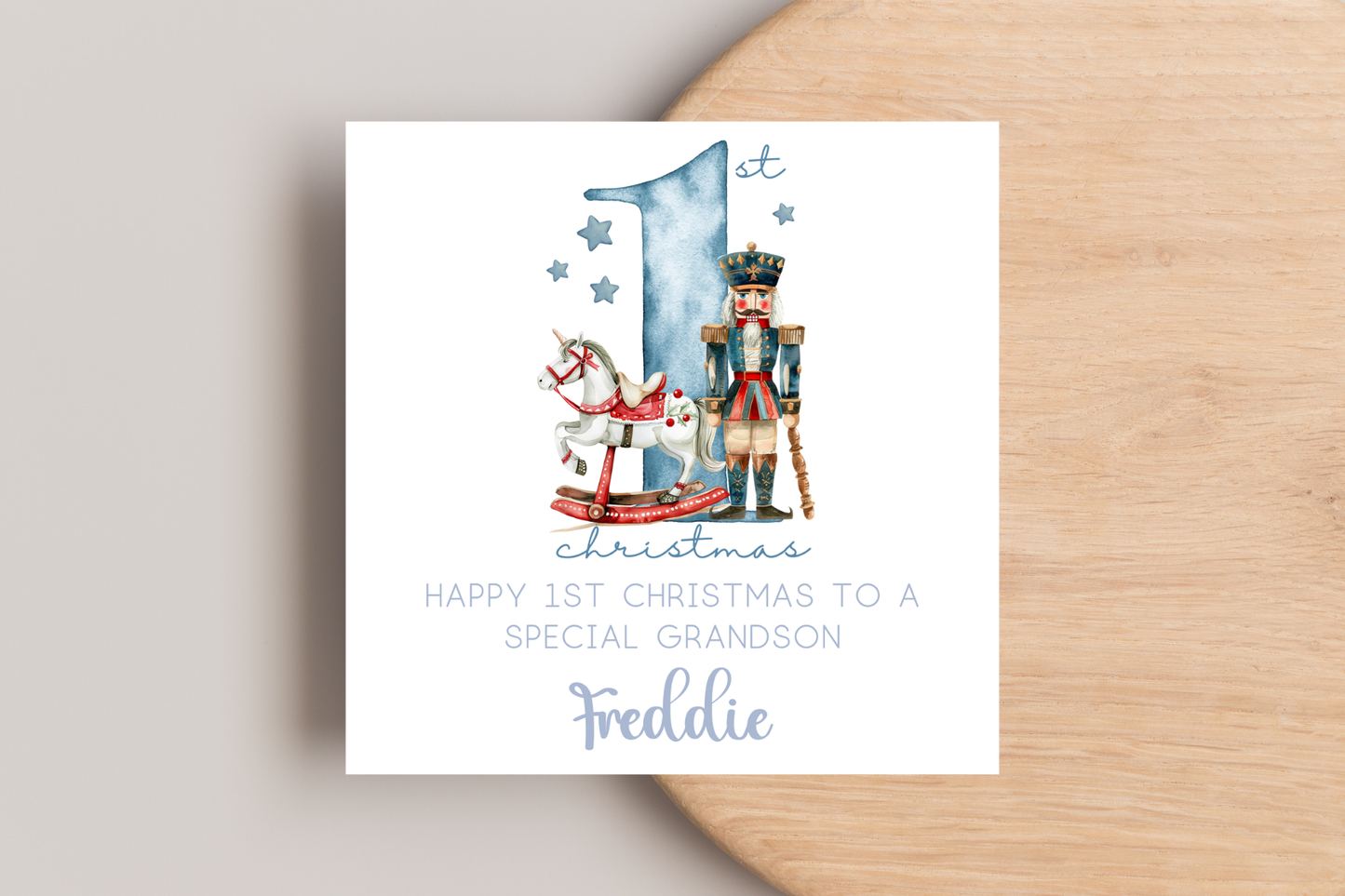 Personalised Princess Nutcracker 1st Christmas card