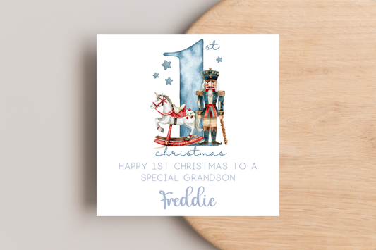 Personalised Princess Nutcracker 1st Christmas card