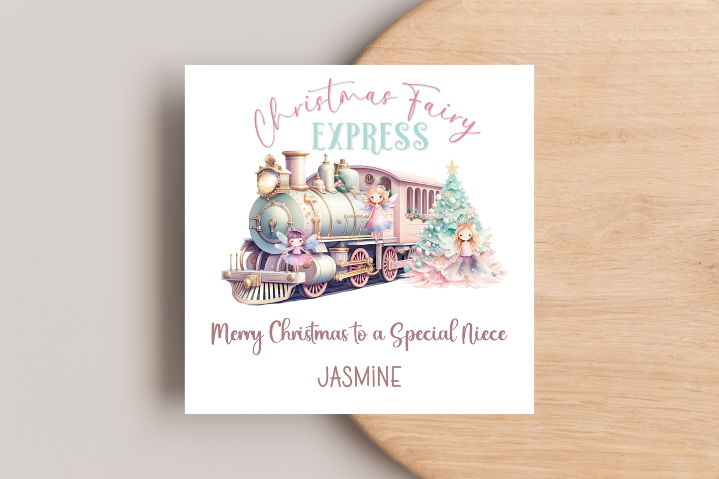 Personalised Christmas Fairy Christmas Card