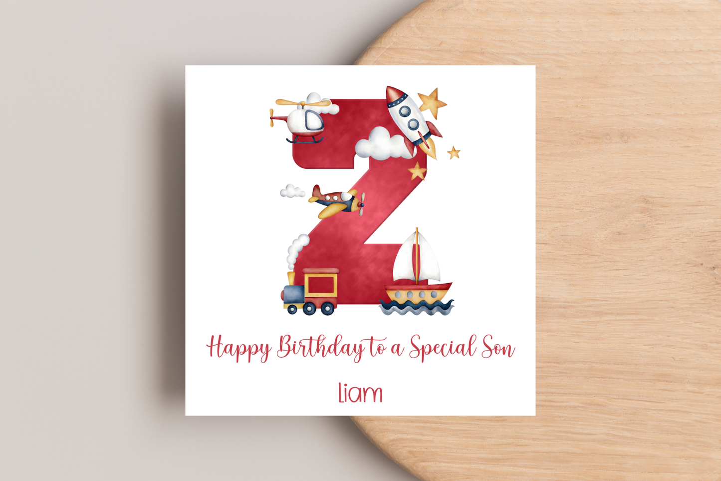 Personalised Transport Birthday Card