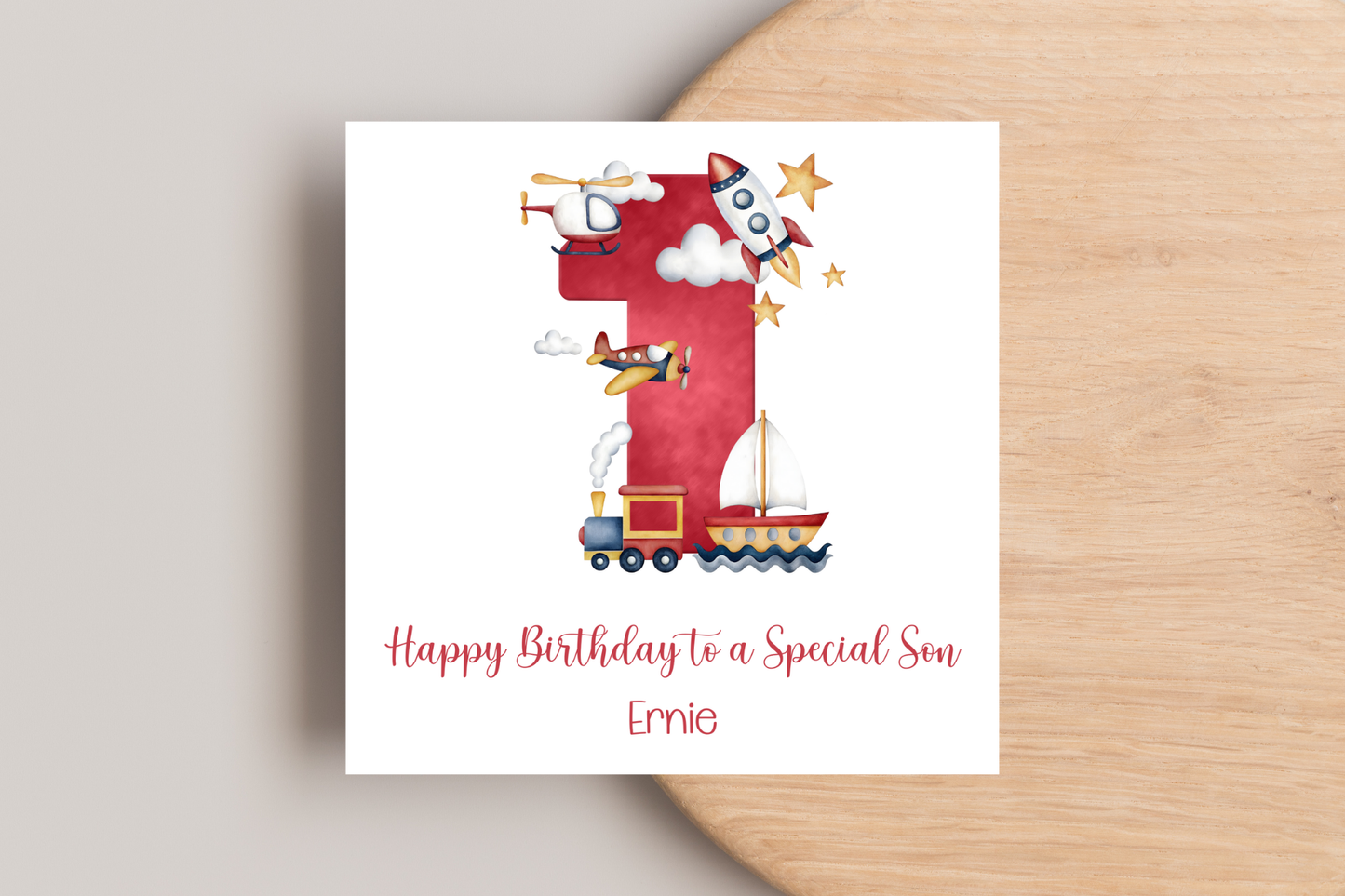 Personalised Transport Birthday Card