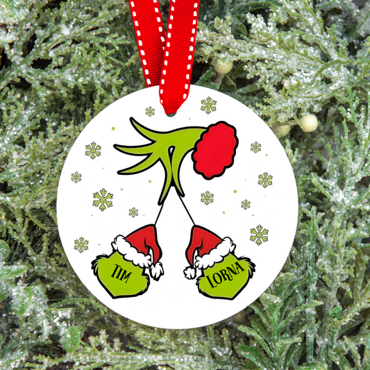 PersonalisedThe Grinch Family Christmas Tree Decoration
