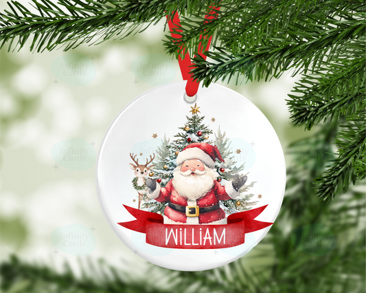 Personalised Santa Christmas Tree Decoration
