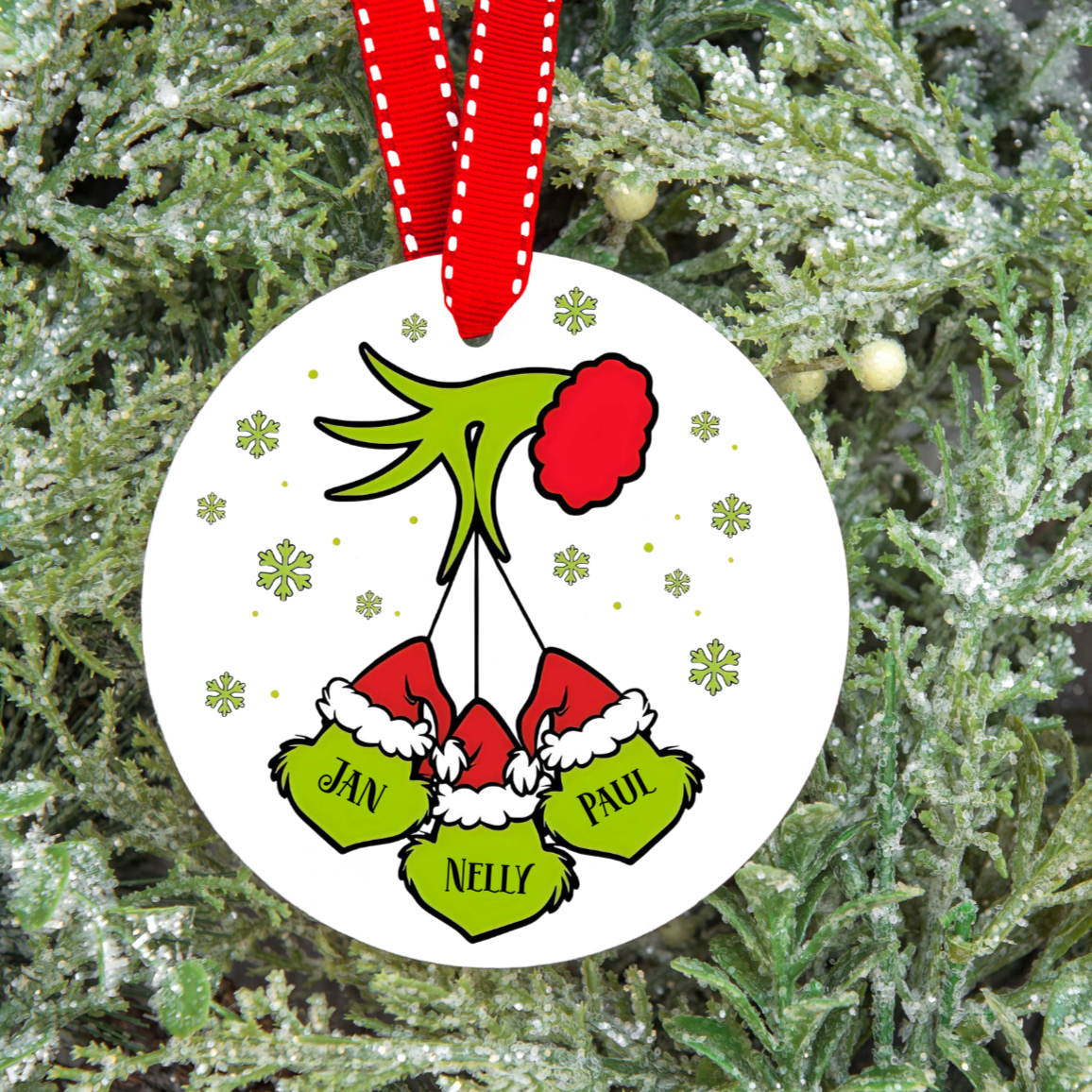 PersonalisedThe Grinch Family Christmas Tree Decoration