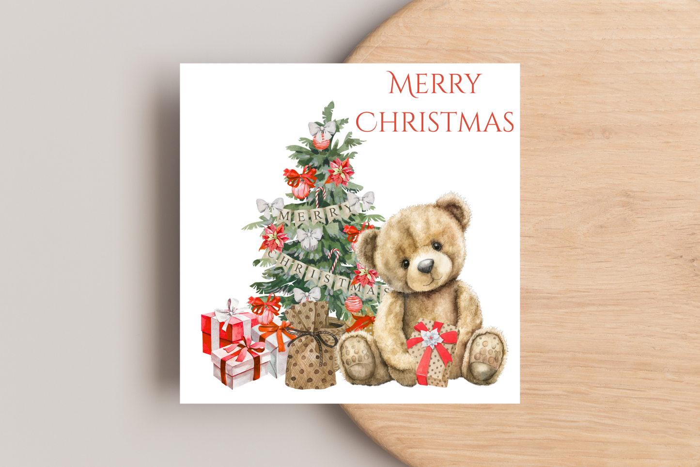 Teddy Bear Christmas Card
