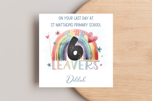 Personalised Year 6 Leavers Card