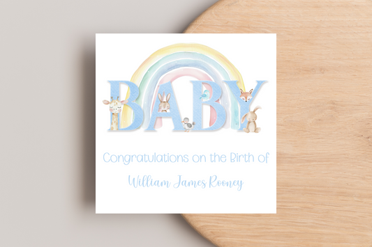 Personalised Baby arrival Card
