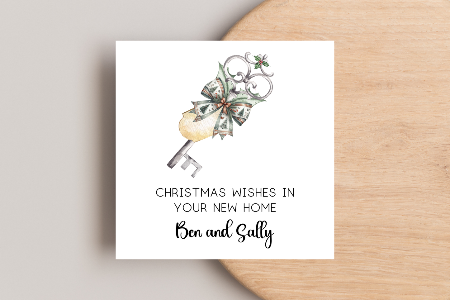 Personalised Christmas Wishes in your new home Christmas Card