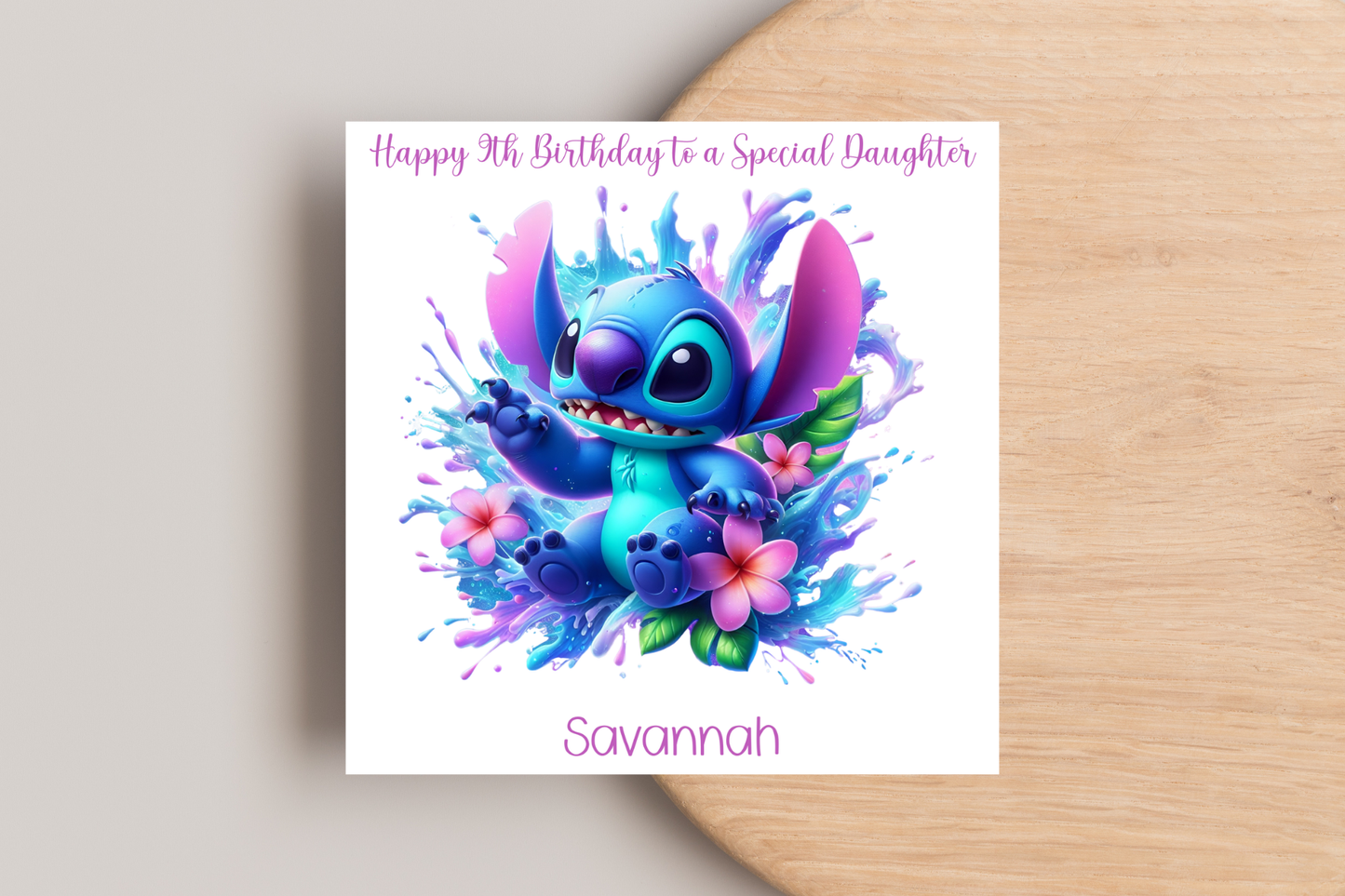 Personalised Stitch Birthday Card