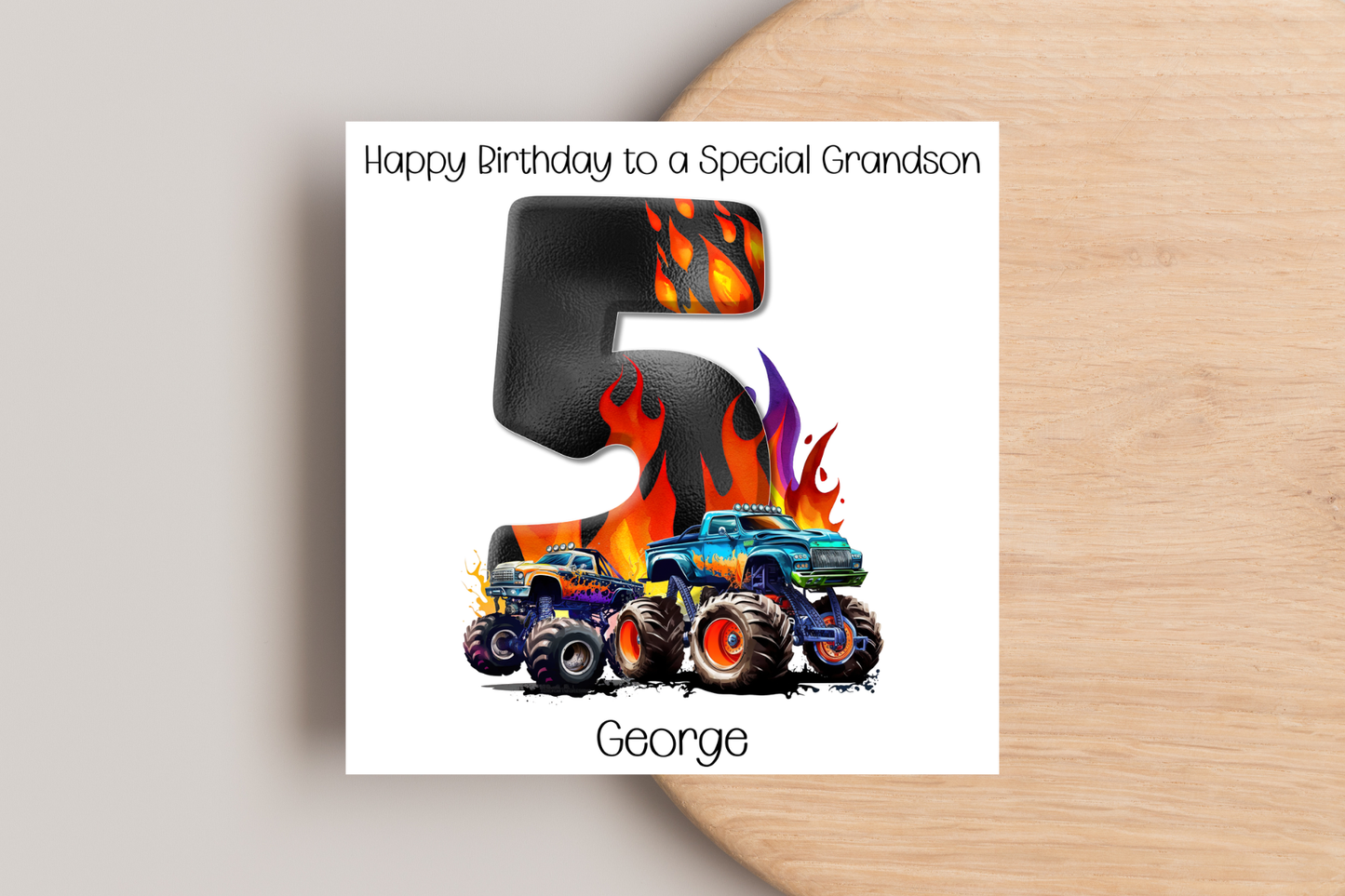 Personalised Monster Truck Birthday Card