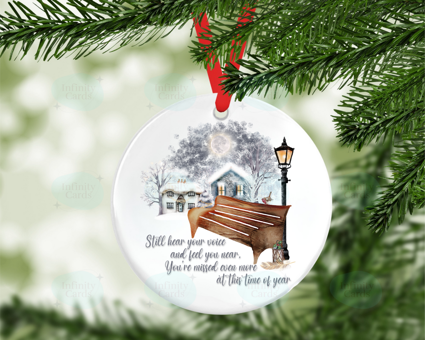 Still Hear Your Voice and Feel You Near Photo Christmas Tree Decoration