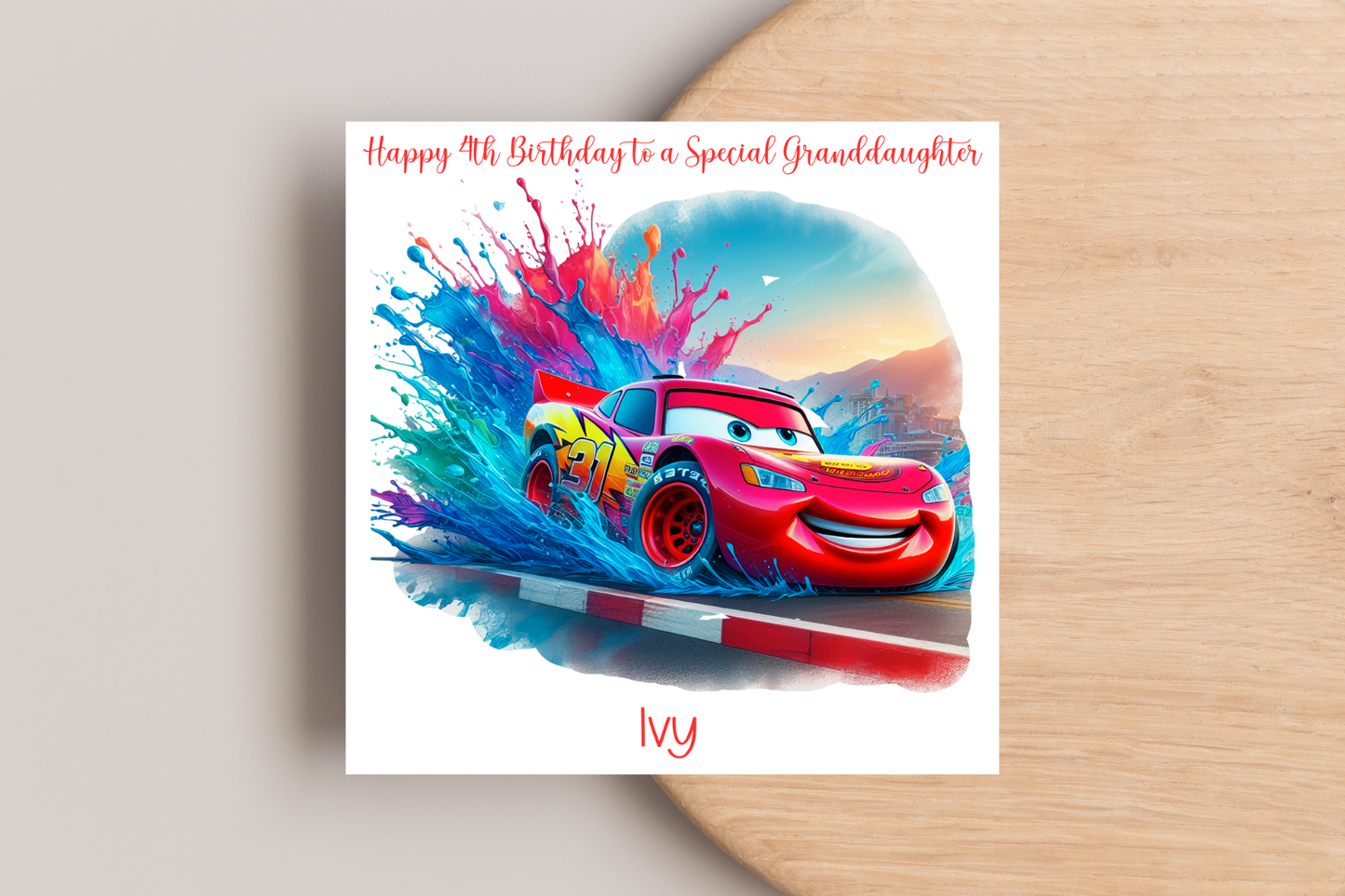 Personalised Cars Birthday Card for Kids