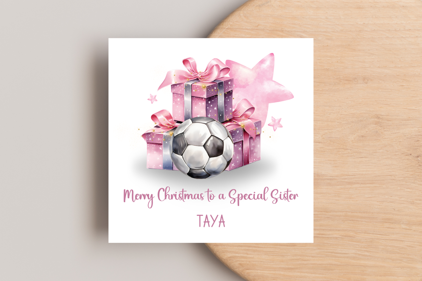 Personalised Football Christmas Card