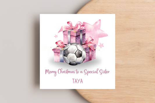 Personalised Football Christmas Card