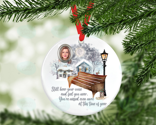 Still Hear Your Voice and Feel You Near Photo Christmas Tree Decoration
