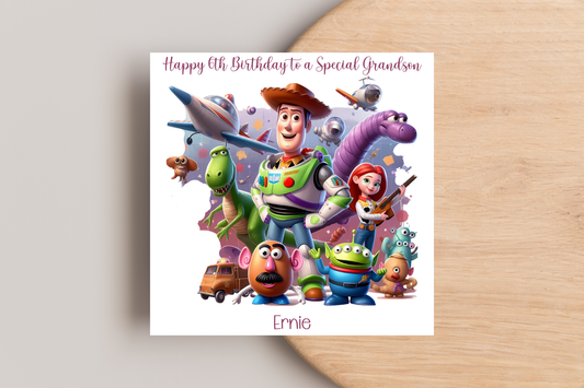 Personalised Toy Story Birthday Card for Kids
