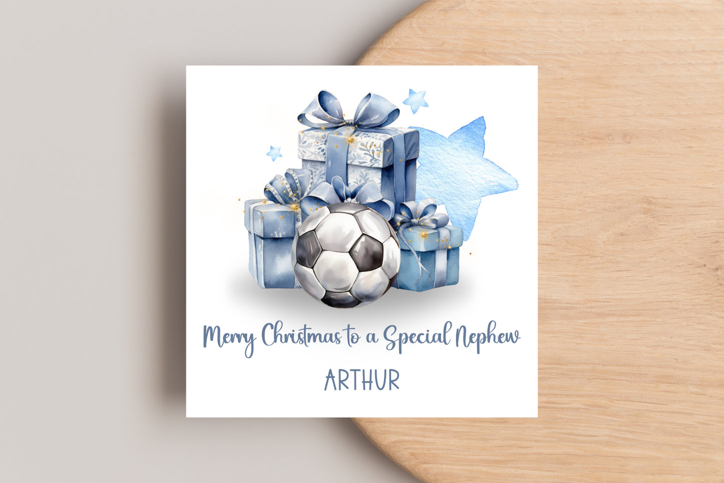 Personalised Football Christmas Card
