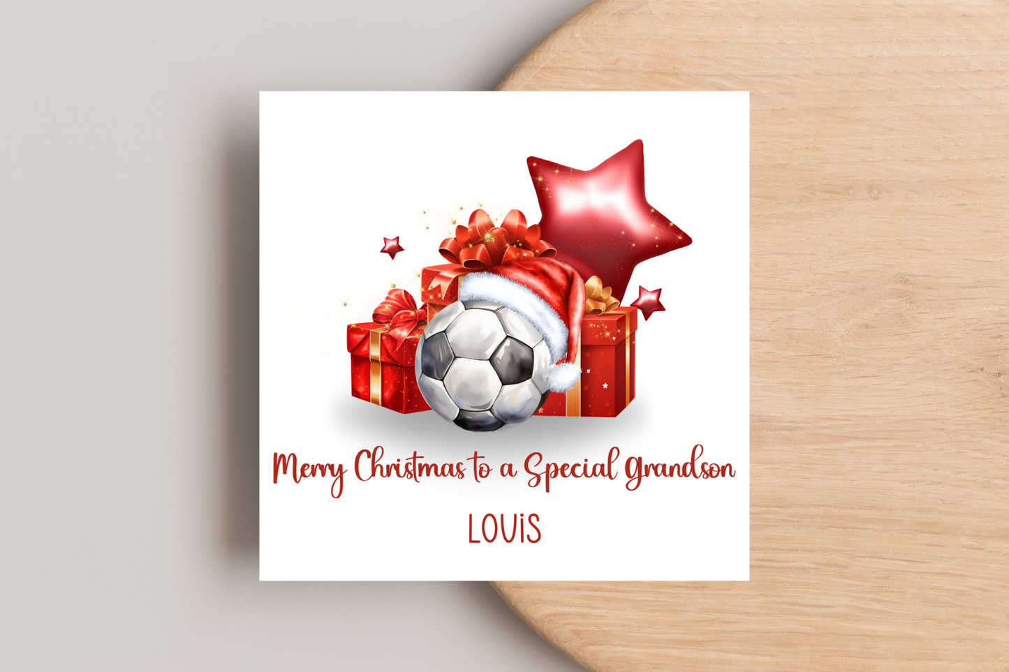 Personalised Football Christmas Card