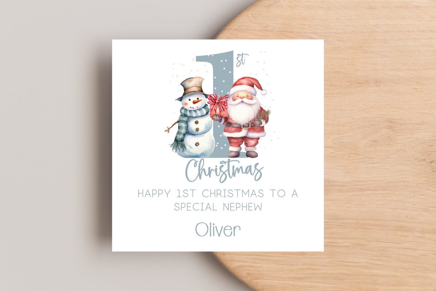 Personalised Santa 1st Christmas card