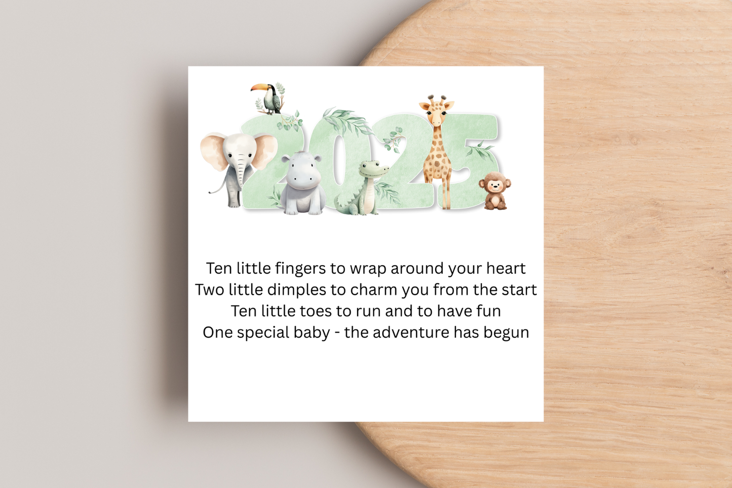 Born in 2025 New Baby Card