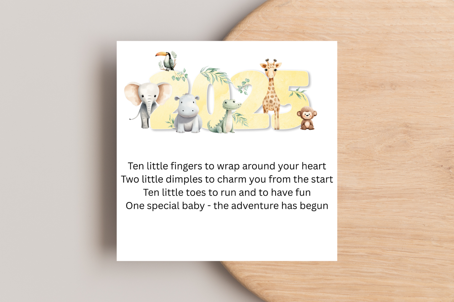 Born in 2025 New Baby Card