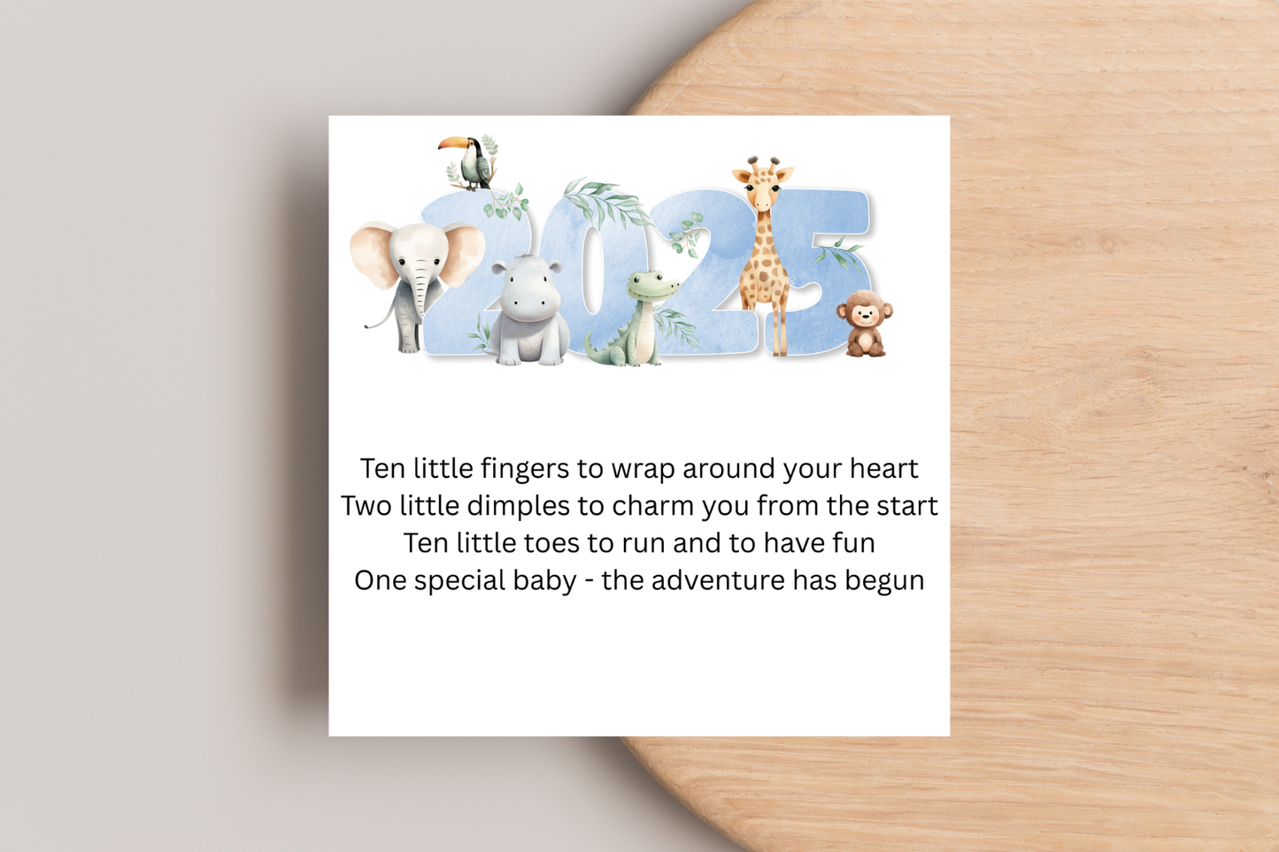 Born in 2025 New Baby Card