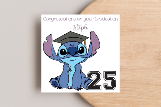 Personalised Lilo and Stitch Graduation Card | Congrats Grad 2025