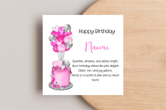 Personalised Barbie Inspired Birthday Card