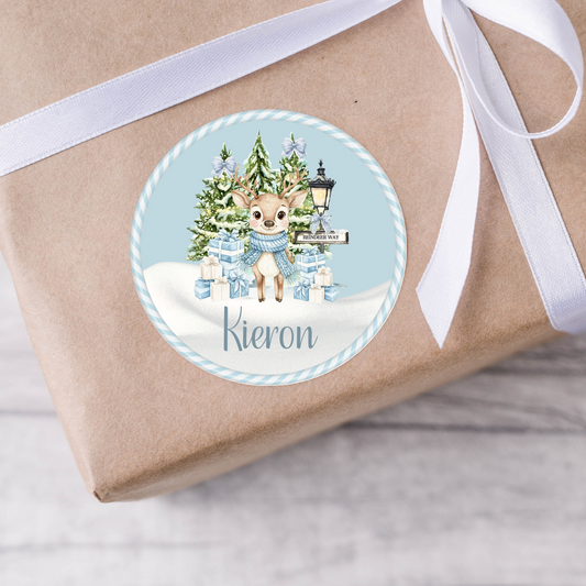 Personalised Reindeer Christmas Present Labels