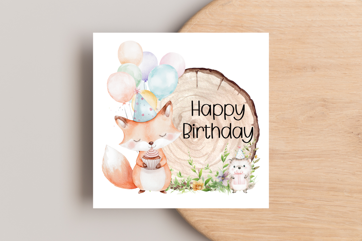 Woodland Fox Birthday Card