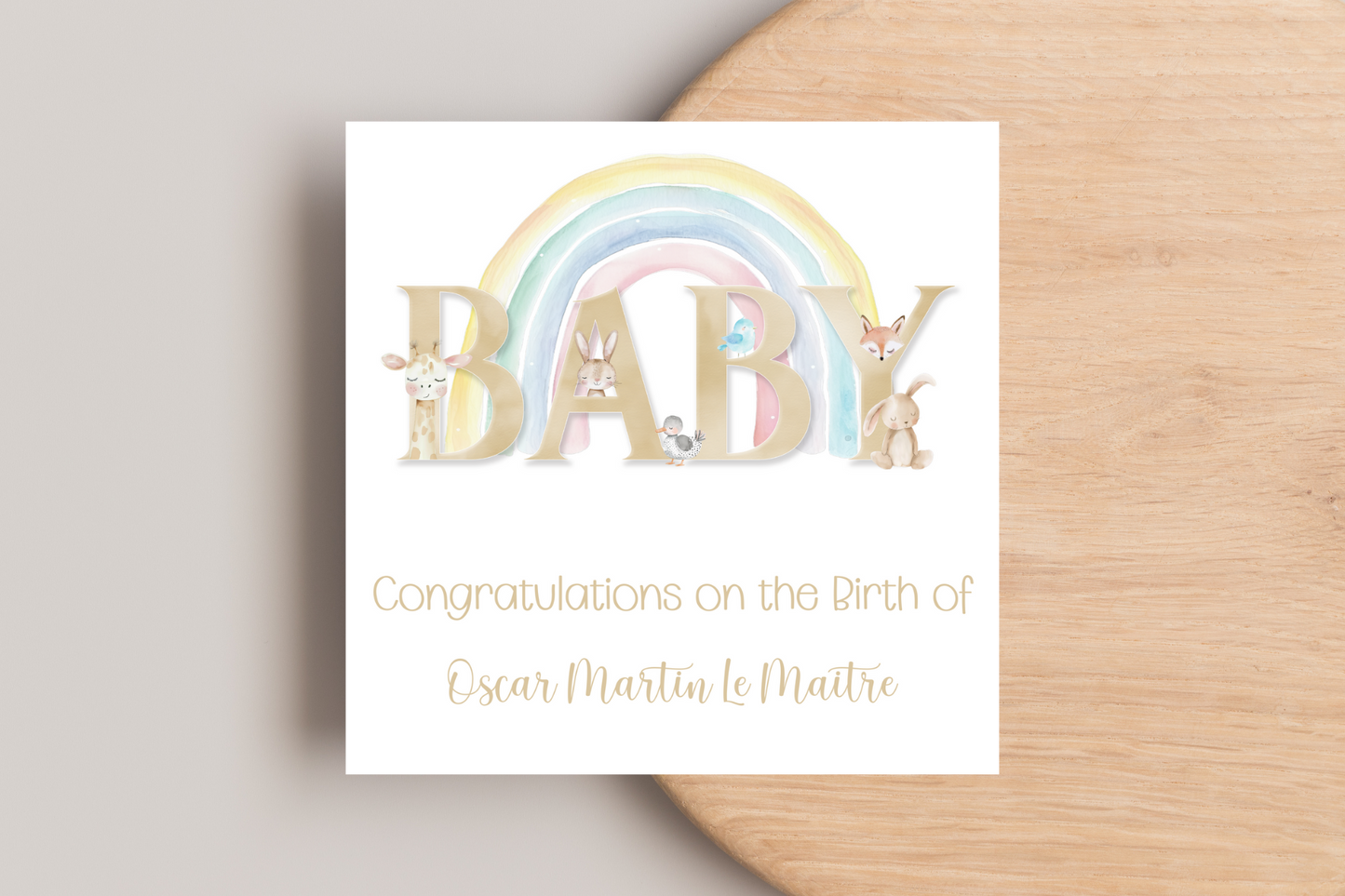 Personalised Baby arrival Card